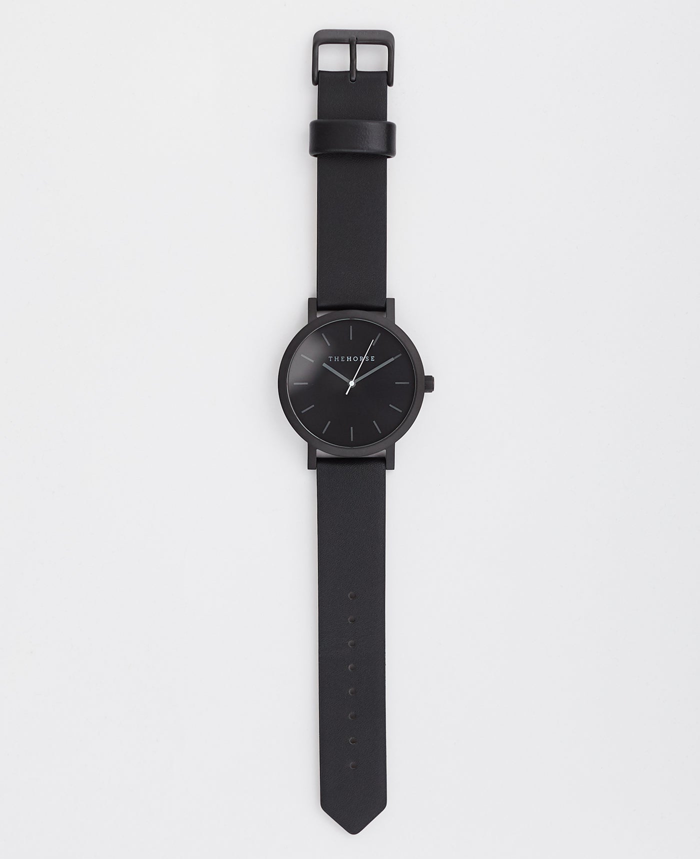 The Original Watch Matte Black / Black Sunray / Black Leather Strap